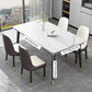 Kitchen Modern Sintered Stone Top Dining Room Furniture Set with 4 Legs Base Dining Set Clearhalo 'Dining Room Sets' 'Dining Tables & Seating' 'dining_room_set' 'furn' 'furn_dining_room_set' 'Furniture' 'furniture_dining_room_set' 'Kitchen & Dining Furniture' 'kitchen&dining_furn' 'kitchen' 3369516