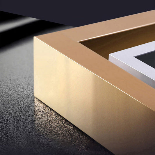 Scandinavian Metallic Fixed Dining Table Rectangle Formal Dinette Set with Balck Base Clearhalo 'Dining Room Sets' 'Dining Tables & Seating' 'dining_room_set' 'furn' 'furn_dining_room_set' 'Furniture' 'furniture_dining_room_set' 'Kitchen & Dining Furniture' 'kitchen&dining_furn' 'kitchen' 3369540