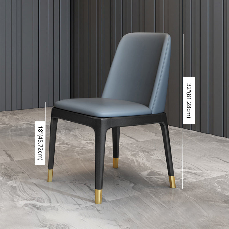 Scandinavian Metallic Fixed Dining Table Rectangle Formal Dinette Set with Balck Base Clearhalo 'Dining Room Sets' 'Dining Tables & Seating' 'dining_room_set' 'furn' 'furn_dining_room_set' 'Furniture' 'furniture_dining_room_set' 'Kitchen & Dining Furniture' 'kitchen&dining_furn' 'kitchen' 3369545