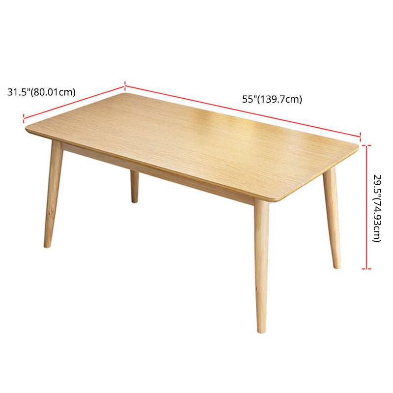 Contemporary Solid Wood Rectangle Dining Room Set with 4 Wood Legs for Kitchen Furniture Clearhalo 'Dining Room Sets' 'Dining Tables & Seating' 'dining_room_set' 'furn' 'furn_dining_room_set' 'Furniture' 'furniture_dining_room_set' 'Kitchen & Dining Furniture' 'kitchen&dining_furn' 'kitchen' 3369587