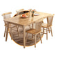 Contemporary Solid Wood Rectangle Dining Room Set with 4 Wood Legs for Kitchen Furniture Clearhalo 'Dining Room Sets' 'Dining Tables & Seating' 'dining_room_set' 'furn' 'furn_dining_room_set' 'Furniture' 'furniture_dining_room_set' 'Kitchen & Dining Furniture' 'kitchen&dining_furn' 'kitchen' 3369590
