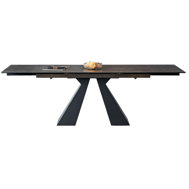 Modern Sintered Stone Extendable Dining Table Set Rectangle Home Dining Set Table Only Clearhalo 'Dining Room Sets' 'Dining Tables & Seating' 'dining_room_set' 'furn' 'furn_dining_room_set' 'Furniture' 'furniture_dining_room_set' 'Kitchen & Dining Furniture' 'kitchen&dining_furn' 'kitchen' 3369595