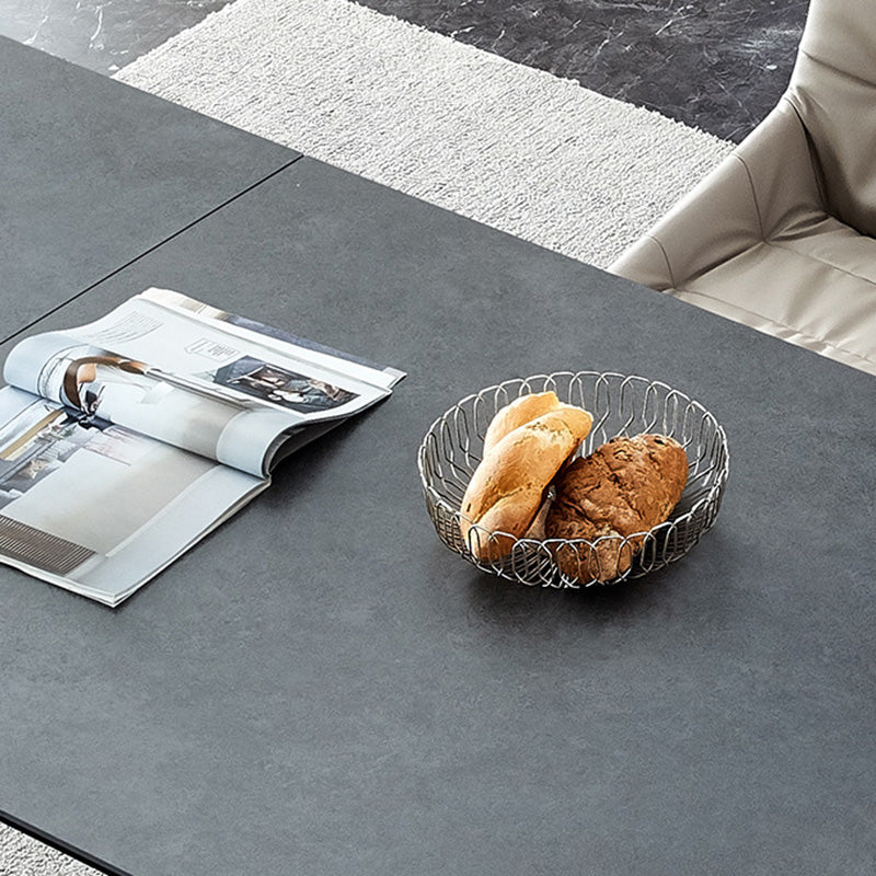 Modern Sintered Stone Extendable Dining Table Set Rectangle Home Dining Set Clearhalo 'Dining Room Sets' 'Dining Tables & Seating' 'dining_room_set' 'furn' 'furn_dining_room_set' 'Furniture' 'furniture_dining_room_set' 'Kitchen & Dining Furniture' 'kitchen&dining_furn' 'kitchen' 3369596