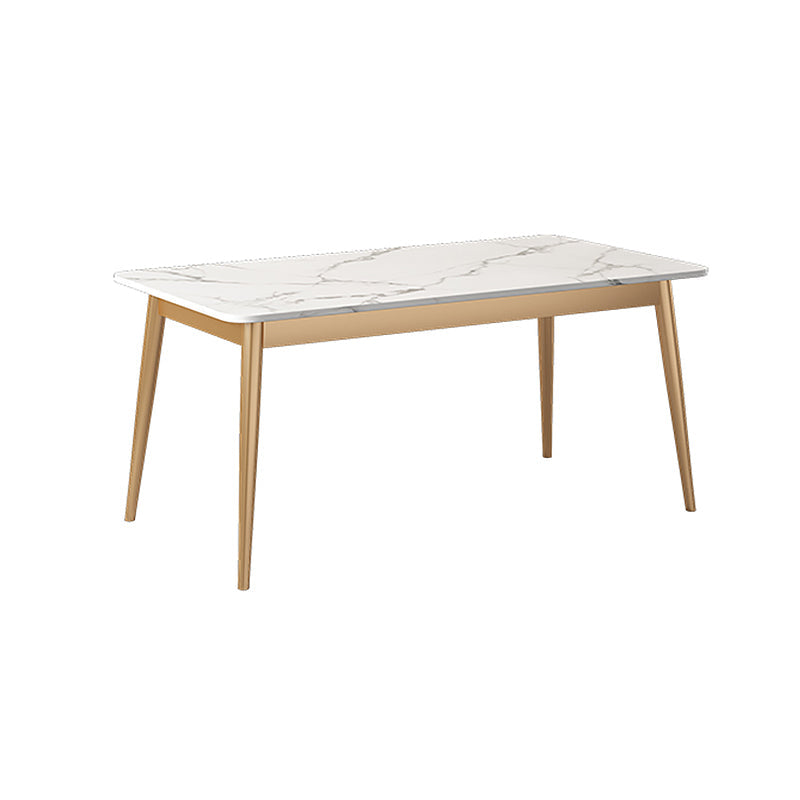 Traditional Sintered Stone Top Dining Set with 4 Gold Metallic Legs for Dining Furniture Table Only Clearhalo 'Dining Room Sets' 'Dining Tables & Seating' 'dining_room_set' 'furn' 'furn_dining_room_set' 'Furniture' 'furniture_dining_room_set' 'Kitchen & Dining Furniture' 'kitchen&dining_furn' 'kitchen' 3369666