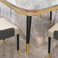 Modern Style Marble Table with White Table and 4 Black Legs Base for Home Use Clearhalo 'Dining Room Sets' 'Dining Tables & Seating' 'dining_room_set' 'furn' 'furn_dining_room_set' 'Furniture' 'furniture_dining_room_set' 'Kitchen & Dining Furniture' 'kitchen&dining_furn' 'kitchen' 3370554