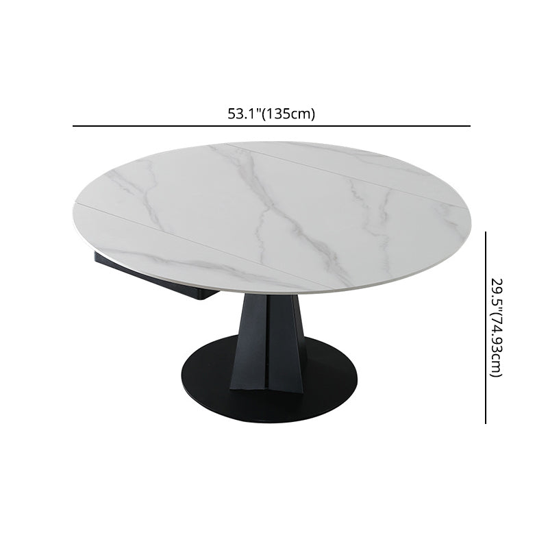 Modern Kitchen Dining Room Set with Sintered Stone Top and Black Base Dining Furniture Clearhalo 'Dining Room Sets' 'Dining Tables & Seating' 'dining_room_set' 'furn' 'furn_dining_room_set' 'Furniture' 'furniture_dining_room_set' 'Kitchen & Dining Furniture' 'kitchen&dining_furn' 'kitchen' 3376004