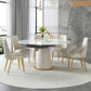 Modern Sintered Stone Dining Room Set with Round Top and Pedestal Base Dining Furniture Clearhalo 'Dining Room Sets' 'Dining Tables & Seating' 'dining_room_set' 'furn' 'furn_dining_room_set' 'Furniture' 'furniture_dining_room_set' 'Kitchen & Dining Furniture' 'kitchen&dining_furn' 'kitchen' 3376022