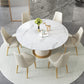Modern Sintered Stone Dining Room Set with Round Top and Pedestal Base Dining Furniture Clearhalo 'Dining Room Sets' 'Dining Tables & Seating' 'dining_room_set' 'furn' 'furn_dining_room_set' 'Furniture' 'furniture_dining_room_set' 'Kitchen & Dining Furniture' 'kitchen&dining_furn' 'kitchen' 3376023
