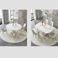 Modern Sintered Stone Dining Room Set with Round Top and Pedestal Base Dining Furniture Clearhalo 'Dining Room Sets' 'Dining Tables & Seating' 'dining_room_set' 'furn' 'furn_dining_room_set' 'Furniture' 'furniture_dining_room_set' 'Kitchen & Dining Furniture' 'kitchen&dining_furn' 'kitchen' 3376025