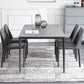 Standard Sintered Stone Top Dining Set with 4 Black Metallic Legs for Dining Furniture Clearhalo 'Dining Room Sets' 'Dining Tables & Seating' 'dining_room_set' 'furn' 'furn_dining_room_set' 'Furniture' 'furniture_dining_room_set' 'Kitchen & Dining Furniture' 'kitchen&dining_furn' 'kitchen' 3376077