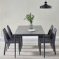 Standard Sintered Stone Top Dining Set with 4 Black Metallic Legs for Dining Furniture Clearhalo 'Dining Room Sets' 'Dining Tables & Seating' 'dining_room_set' 'furn' 'furn_dining_room_set' 'Furniture' 'furniture_dining_room_set' 'Kitchen & Dining Furniture' 'kitchen&dining_furn' 'kitchen' 3376078