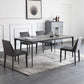 Standard Sintered Stone Top Dining Set with 4 Black Metallic Legs for Dining Furniture Clearhalo 'Dining Room Sets' 'Dining Tables & Seating' 'dining_room_set' 'furn' 'furn_dining_room_set' 'Furniture' 'furniture_dining_room_set' 'Kitchen & Dining Furniture' 'kitchen&dining_furn' 'kitchen' 3376080