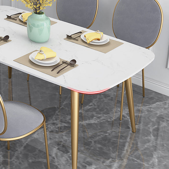 Scandinavian Kitchen Dining Room Set with Sintered Stone Top and 4 Legs Base Dining Furniture Clearhalo 'Dining Room Sets' 'Dining Tables & Seating' 'dining_room_set' 'furn' 'furn_dining_room_set' 'Furniture' 'furniture_dining_room_set' 'Kitchen & Dining Furniture' 'kitchen&dining_furn' 'kitchen' 3376091