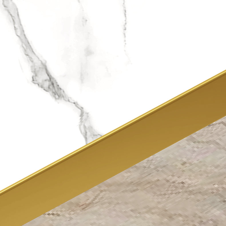 Standard Sintered Stone Top Dining Set with 2 Gold Metallic Legs for Dining Furniture Clearhalo 'Dining Room Sets' 'Dining Tables & Seating' 'dining_room_set' 'furn' 'furn_dining_room_set' 'Furniture' 'furniture_dining_room_set' 'Kitchen & Dining Furniture' 'kitchen&dining_furn' 'kitchen' 3376107