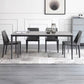 Standard Sintered Stone Top Dining Set with Black Metallic Legs Base for Dining Furniture Clearhalo 'Dining Room Sets' 'Dining Tables & Seating' 'dining_room_set' 'furn' 'furn_dining_room_set' 'Furniture' 'furniture_dining_room_set' 'Kitchen & Dining Furniture' 'kitchen&dining_furn' 'kitchen' 3376117