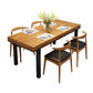 Rectangle Industrial Style Solid Wood Dining Room Set with 4 Legs Table Dining Room Furniture Clearhalo 'Dining Room Sets' 'Dining Tables & Seating' 'dining_room_set' 'furn' 'furn_dining_room_set' 'Furniture' 'furniture_dining_room_set' 'Kitchen & Dining Furniture' 'kitchen&dining_furn' 'kitchen' 3376130