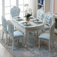 Victorian Dining Room Set Standard Height with Rectangle Top 4 Legs Base Dining Furniture Light Blue 7 Piece Set Clearhalo 'Dining Room Sets' 'Dining Tables & Seating' 'dining_room_set' 'furn' 'furn_dining_room_set' 'Furniture' 'furniture_dining_room_set' 'Kitchen & Dining Furniture' 'kitchen&dining_furn' 'kitchen' 3376141