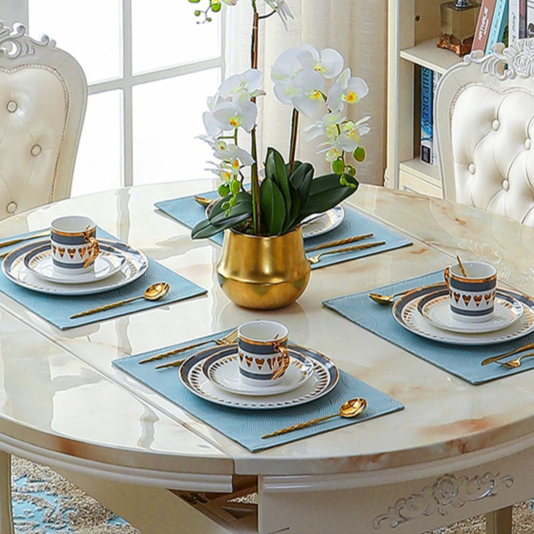 Victorian Dining Room Set Standard Height with Rectangle Top 4 Legs Base Dining Furniture Clearhalo 'Dining Room Sets' 'Dining Tables & Seating' 'dining_room_set' 'furn' 'furn_dining_room_set' 'Furniture' 'furniture_dining_room_set' 'Kitchen & Dining Furniture' 'kitchen&dining_furn' 'kitchen' 3376143