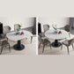 Modern Kitchen Dining Room Set with Sintered Stone Top and Black Base Dining Furniture Set Clearhalo 'Dining Room Sets' 'Dining Tables & Seating' 'dining_room_set' 'furn' 'furn_dining_room_set' 'Furniture' 'furniture_dining_room_set' 'Kitchen & Dining Furniture' 'kitchen&dining_furn' 'kitchen' 3376162
