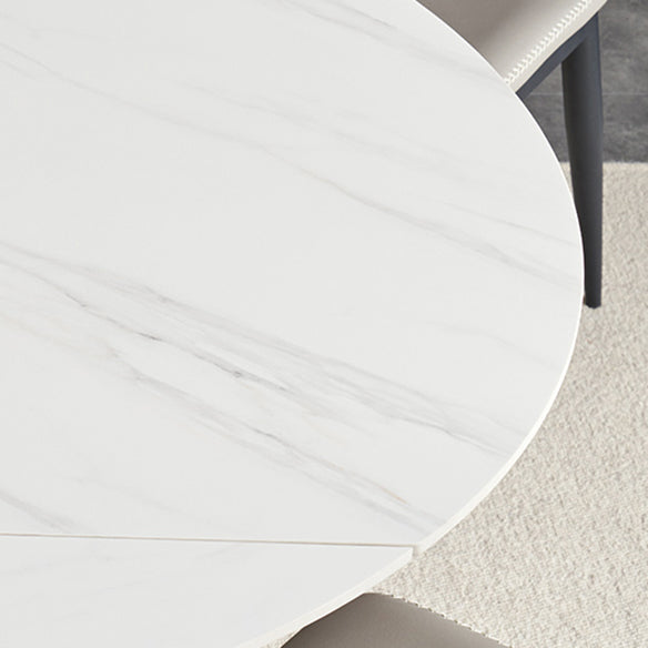 Modern Kitchen Dining Room Set with Sintered Stone Top and Black Base Dining Furniture Set Clearhalo 'Dining Room Sets' 'Dining Tables & Seating' 'dining_room_set' 'furn' 'furn_dining_room_set' 'Furniture' 'furniture_dining_room_set' 'Kitchen & Dining Furniture' 'kitchen&dining_furn' 'kitchen' 3376163