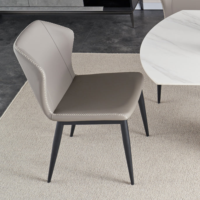 Modern Kitchen Dining Room Set with Sintered Stone Top and Black Base Dining Furniture Set Clearhalo 'Dining Room Sets' 'Dining Tables & Seating' 'dining_room_set' 'furn' 'furn_dining_room_set' 'Furniture' 'furniture_dining_room_set' 'Kitchen & Dining Furniture' 'kitchen&dining_furn' 'kitchen' 3376166