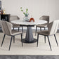 Modern Kitchen Dining Room Set with Sintered Stone Top and Black Base Dining Furniture Set Clearhalo 'Dining Room Sets' 'Dining Tables & Seating' 'dining_room_set' 'furn' 'furn_dining_room_set' 'Furniture' 'furniture_dining_room_set' 'Kitchen & Dining Furniture' 'kitchen&dining_furn' 'kitchen' 3376171