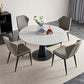 Modern Kitchen Dining Room Set with Sintered Stone Top and Black Base Dining Furniture Set Clearhalo 'Dining Room Sets' 'Dining Tables & Seating' 'dining_room_set' 'furn' 'furn_dining_room_set' 'Furniture' 'furniture_dining_room_set' 'Kitchen & Dining Furniture' 'kitchen&dining_furn' 'kitchen' 3376172