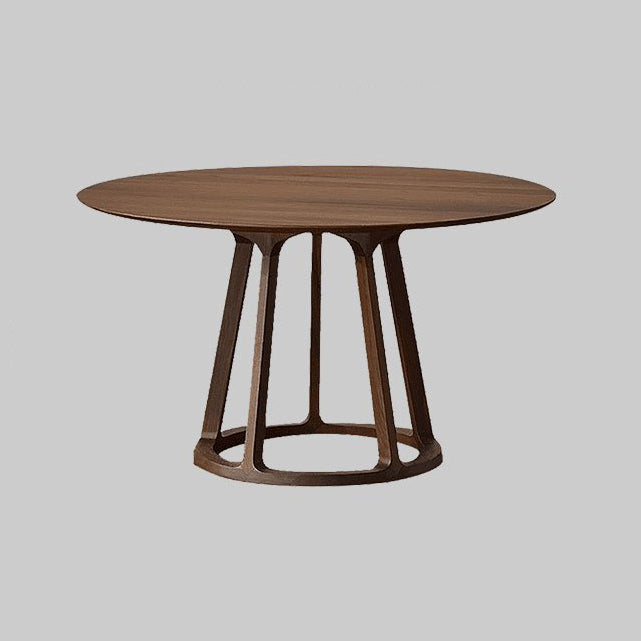 Round Standard Solid Wood Top Dining Set with Solid Brown Wood Legs for Dining Furniture Clearhalo 'Dining Room Sets' 'Dining Tables & Seating' 'dining_room_set' 'furn' 'furn_dining_room_set' 'Furniture' 'furniture_dining_room_set' 'Kitchen & Dining Furniture' 'kitchen&dining_furn' 'kitchen' 3376175