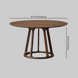 Round Standard Solid Wood Top Dining Set with Solid Brown Wood Legs for Dining Furniture Clearhalo 'Dining Room Sets' 'Dining Tables & Seating' 'dining_room_set' 'furn' 'furn_dining_room_set' 'Furniture' 'furniture_dining_room_set' 'Kitchen & Dining Furniture' 'kitchen&dining_furn' 'kitchen' 3376185