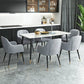 Dining Set Modern with Sintered Stone Rectangle Table and Padded Chairs 7 Piece Set Clearhalo 'Dining Room Sets' 'Dining Tables & Seating' 'dining_room_set' 'furn' 'furn_dining_room_set' 'Furniture' 'furniture_dining_room_set' 'Kitchen & Dining Furniture' 'kitchen&dining_furn' 'kitchen' 3376188