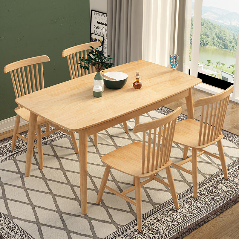 Modern Solid Wood Dining¬†Room¬†Set with Rectangle Home Dining Table Furniture 5 Piece Set Clearhalo 'Dining Room Sets' 'Dining Tables & Seating' 'dining_room_set' 'furn' 'furn_dining_room_set' 'Furniture' 'furniture_dining_room_set' 'Kitchen & Dining Furniture' 'kitchen&dining_furn' 'kitchen' 3376219