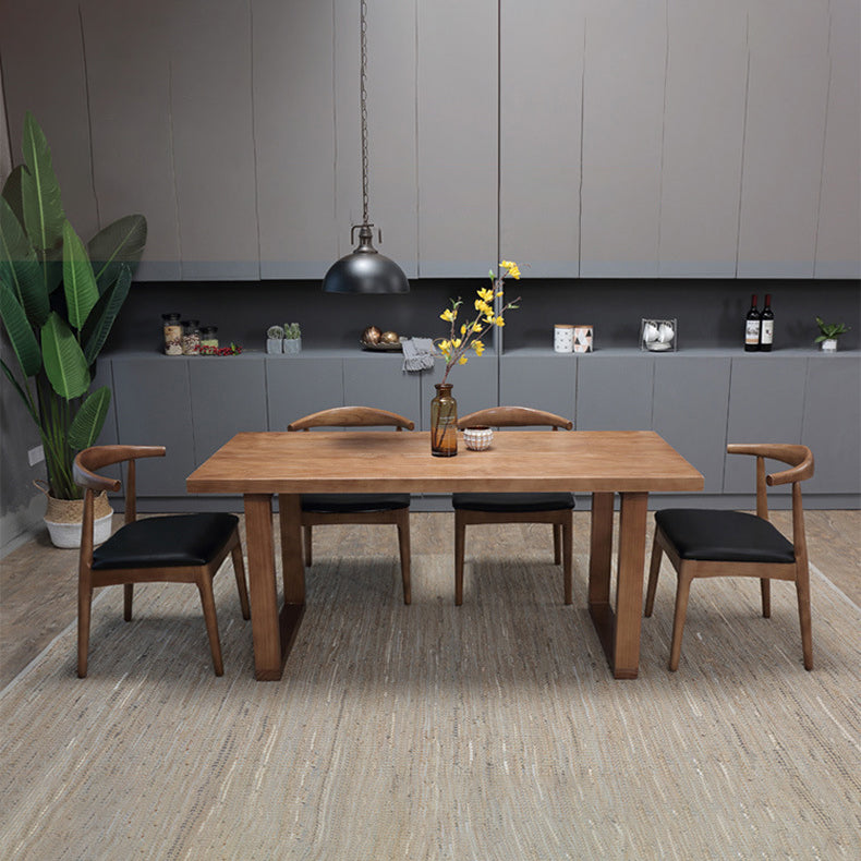 Modern Kitchen Wooden Dining Furniture Set with Rectangle Table Formal Dining¬†Room¬†Table¬†Set Clearhalo 'Dining Room Sets' 'Dining Tables & Seating' 'dining_room_set' 'furn' 'furn_dining_room_set' 'Furniture' 'furniture_dining_room_set' 'Kitchen & Dining Furniture' 'kitchen&dining_furn' 'kitchen' 3376233