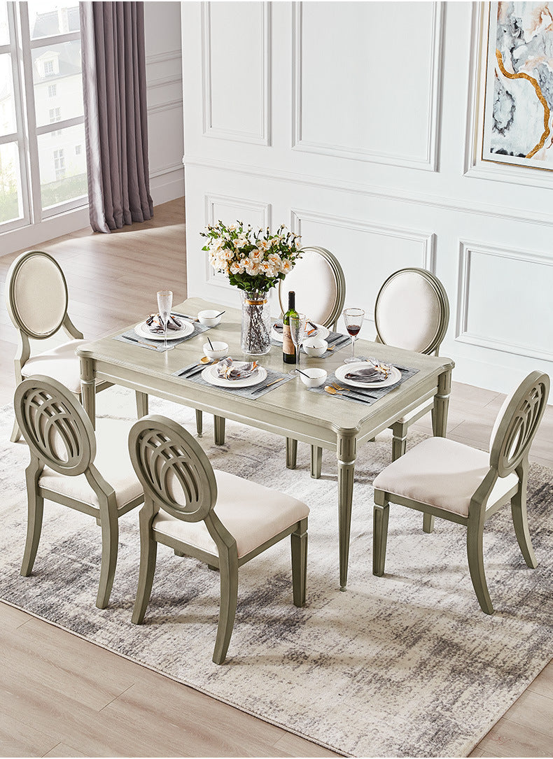 Modern Farmhouse Dining Table Set with 4 Legs Base Dining Room Furniture for Home Use Clearhalo 'Dining Room Sets' 'Dining Tables & Seating' 'dining_room_set' 'furn' 'furn_dining_room_set' 'Furniture' 'furniture_dining_room_set' 'Kitchen & Dining Furniture' 'kitchen&dining_furn' 'kitchen' 3376246
