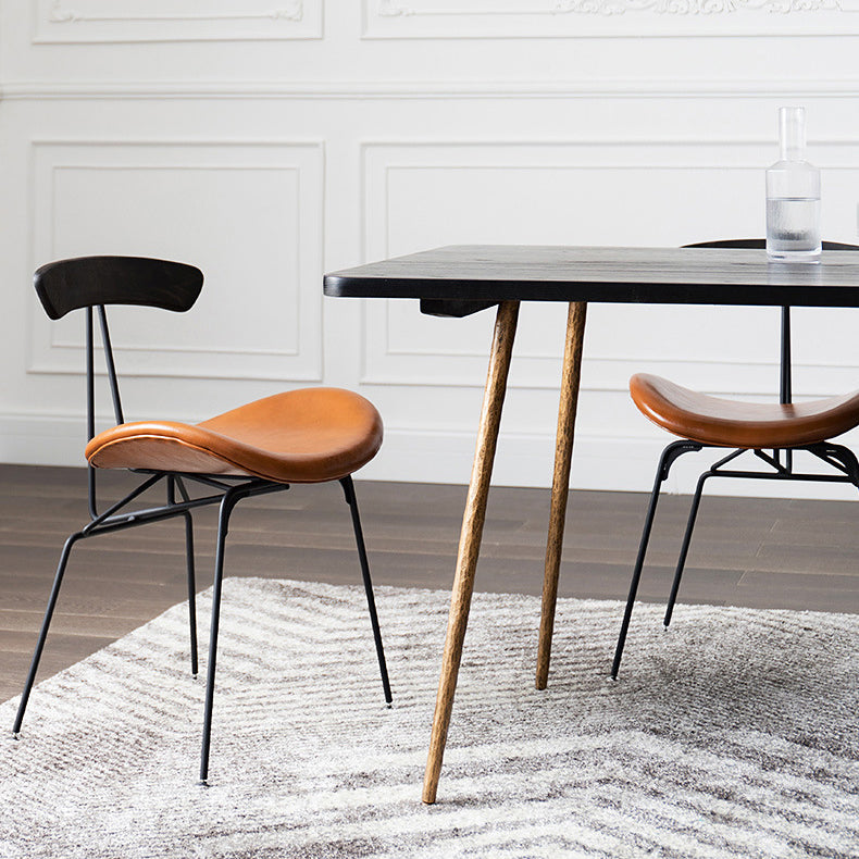 Industrial Dining Table Set with Rectangle Top and Black Base Kitchen Furniture Clearhalo 'Dining Room Sets' 'Dining Tables & Seating' 'dining_room_set' 'furn' 'furn_dining_room_set' 'Furniture' 'furniture_dining_room_set' 'Kitchen & Dining Furniture' 'kitchen&dining_furn' 'kitchen' 3376260