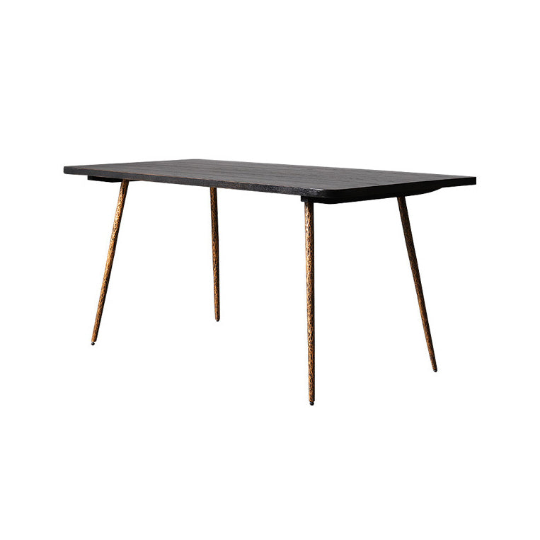 Industrial Dining Table Set with Rectangle Top and Black Base Kitchen Furniture Clearhalo 'Dining Room Sets' 'Dining Tables & Seating' 'dining_room_set' 'furn' 'furn_dining_room_set' 'Furniture' 'furniture_dining_room_set' 'Kitchen & Dining Furniture' 'kitchen&dining_furn' 'kitchen' 3376265