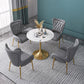 Sintered Stone Scandinavian Dining¬†Room¬†Table¬†Set with Round Table and Metal Base Dinette Set Blue 5 Piece Set Clearhalo 'Dining Room Sets' 'Dining Tables & Seating' 'dining_room_set' 'furn' 'furn_dining_room_set' 'Furniture' 'furniture_dining_room_set' 'Kitchen & Dining Furniture' 'Kitchen Furniture' 'kitchen&dining_furn' 'kitchen' '„Éõ„Éº„É†' 3384866