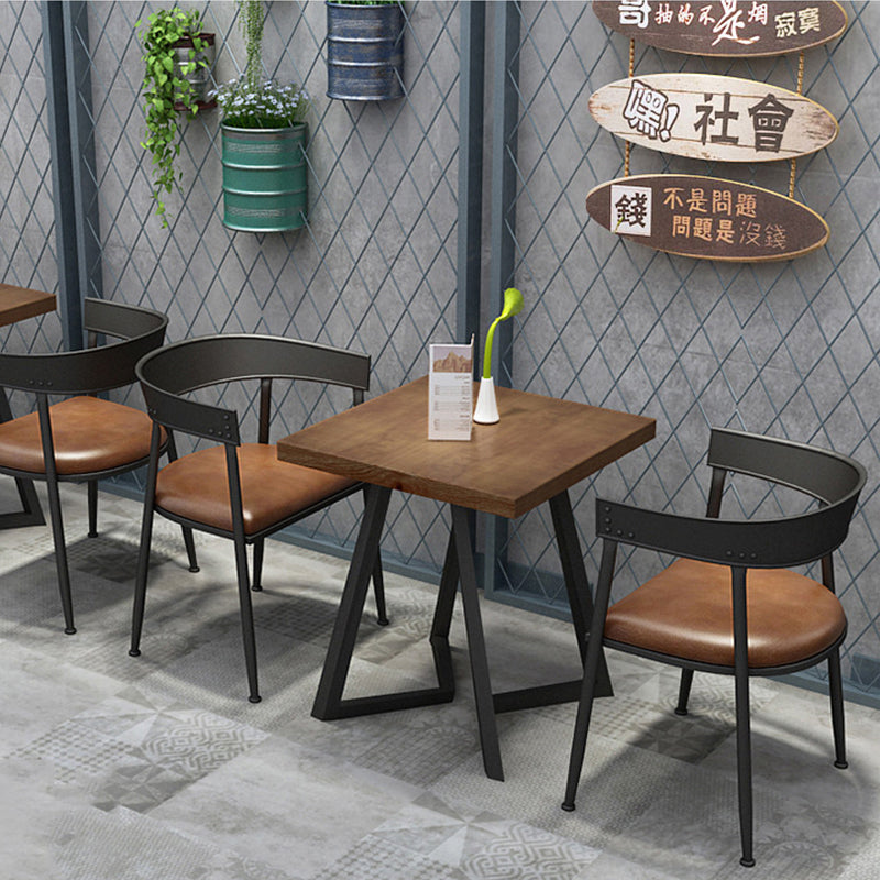 Industrial Style Rectangle Shape Dinette Set Solid Wood Top Dining Table Furniture for Dining Room Clearhalo 'Dining Room Sets' 'Dining Tables & Seating' 'dining_room_set' 'furn' 'furn_dining_room_set' 'Furniture' 'furniture_dining_room_set' 'Kitchen & Dining Furniture' 'kitchen&dining_furn' 'kitchen' 3384883