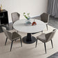 Modern Style Sintered Stone White Dining¬†Room¬†Set with Round Table Dining Table Furniture Clearhalo 'Dining Room Sets' 'Dining Tables & Seating' 'dining_room_set' 'furn' 'furn_dining_room_set' 'Furniture' 'furniture_dining_room_set' 'Kitchen & Dining Furniture' 'kitchen&dining_furn' 'kitchen' 3384914