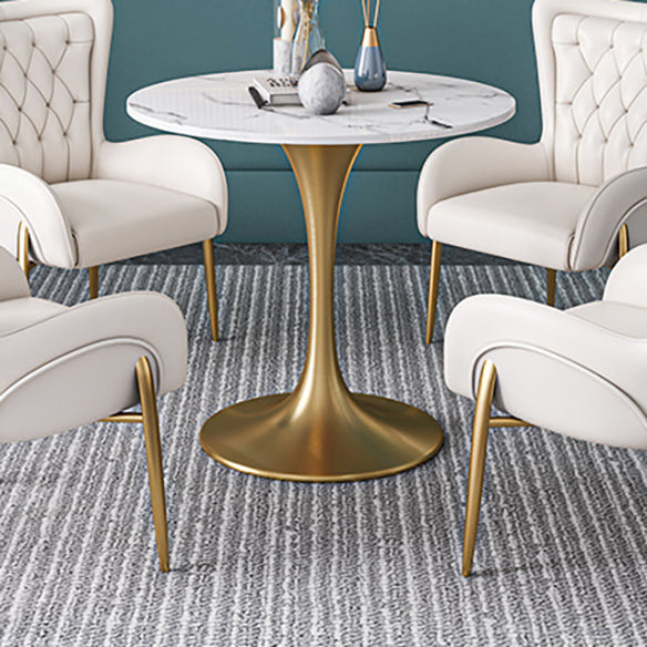 Scandinavian Kitchen Dining Room Set with Sintered Stone Top and Gold Base Dining Furniture Clearhalo 'Dining Room Sets' 'Dining Tables & Seating' 'dining_room_set' 'furn' 'furn_dining_room_set' 'Furniture' 'furniture_dining_room_set' 'Kitchen & Dining Furniture' 'kitchen&dining_furn' 'kitchen' 3384934