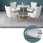 Scandinavian Kitchen Dining Room Set with Sintered Stone Top and Gold Base Dining Furniture Clearhalo 'Dining Room Sets' 'Dining Tables & Seating' 'dining_room_set' 'furn' 'furn_dining_room_set' 'Furniture' 'furniture_dining_room_set' 'Kitchen & Dining Furniture' 'kitchen&dining_furn' 'kitchen' 3384935
