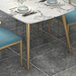 Sintered Stone Scandinavian Dining Room Set with Rectangle Table and Metal Base Dining Set Clearhalo 'Dining Room Sets' 'Dining Tables & Seating' 'dining_room_set' 'furn' 'furn_dining_room_set' 'Furniture' 'furniture_dining_room_set' 'Kitchen & Dining Furniture' 'kitchen&dining_furn' 'kitchen' 3384950