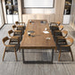 Industrial Solid Wood Dining¬†Room¬†Set with Rectangle Table and Metal Base Dining Table Furniture Clearhalo 'Dining Room Sets' 'Dining Tables & Seating' 'dining_room_set' 'furn' 'furn_dining_room_set' 'Furniture' 'furniture_dining_room_set' 'Kitchen & Dining Furniture' 'kitchen&dining_furn' 'kitchen' 3384961