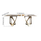 Modern Sintered Stone Dining Room Set with Rectangle Table and Gold Legs Formal Dining Set Clearhalo 'Dining Room Sets' 'Dining Tables & Seating' 'dining_room_set' 'furn' 'furn_dining_room_set' 'Furniture' 'furniture_dining_room_set' 'Kitchen & Dining Furniture' 'kitchen&dining_furn' 'kitchen' 3384988