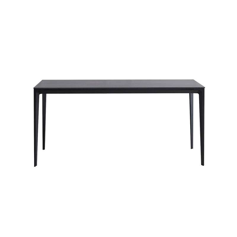 Modern Sintered Stone Dining Room Set with Rectangle Top and Black Base Dining Furniture for Kitchen Clearhalo 'Dining Room Sets' 'Dining Tables & Seating' 'dining_room_set' 'furn' 'furn_dining_room_set' 'Furniture' 'furniture_dining_room_set' 'Kitchen & Dining Furniture' 'kitchen&dining_furn' 'kitchen' 3385017