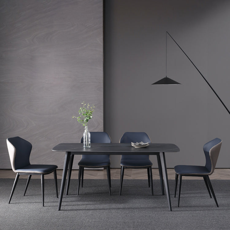 Modern Kitchen Sintered Stone Furniture with Standard Height Compact Dining¬†Room¬†Table¬†Set Clearhalo 'Dining Room Sets' 'Dining Tables & Seating' 'dining_room_set' 'furn' 'furn_dining_room_set' 'Furniture' 'furniture_dining_room_set' 'Kitchen & Dining Furniture' 'kitchen&dining_furn' 'kitchen' 3385088