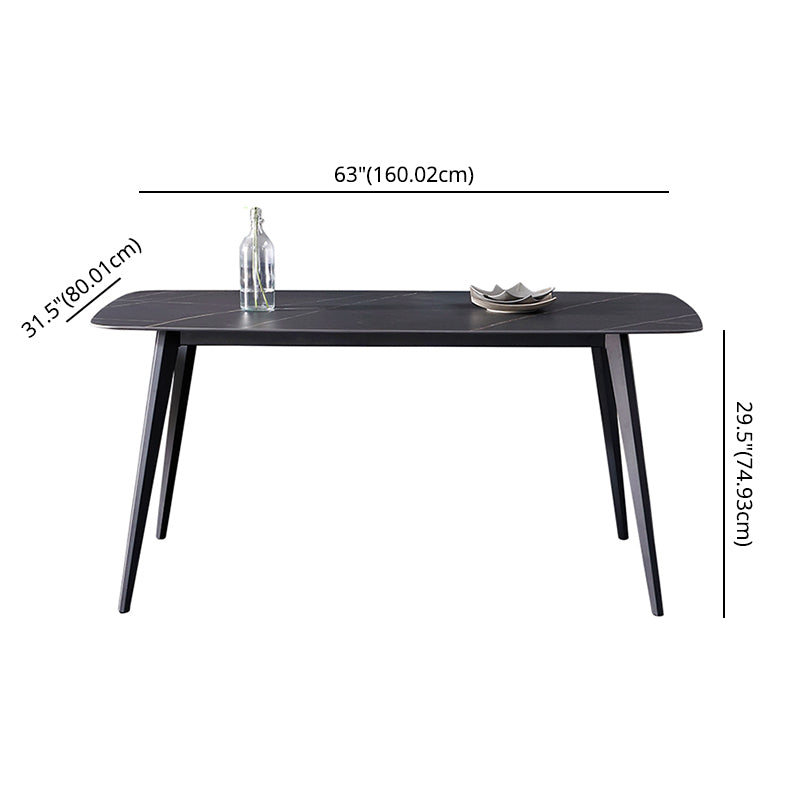 Modern Kitchen Sintered Stone Furniture with Standard Height Compact Dining¬†Room¬†Table¬†Set Clearhalo 'Dining Room Sets' 'Dining Tables & Seating' 'dining_room_set' 'furn' 'furn_dining_room_set' 'Furniture' 'furniture_dining_room_set' 'Kitchen & Dining Furniture' 'kitchen&dining_furn' 'kitchen' 3385097