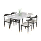 Modern Sintered Stone Dining Table Furniture with Rectangle Shape Dinette Set with 4 Legs Table Clearhalo 'Dining Room Sets' 'Dining Tables & Seating' 'dining_room_set' 'furn' 'furn_dining_room_set' 'Furniture' 'furniture_dining_room_set' 'Kitchen & Dining Furniture' 'kitchen&dining_furn' 'kitchen' 3385106