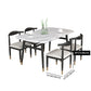 Modern Sintered Stone Dining Table Furniture with Rectangle Shape Dinette Set with 4 Legs Table Clearhalo 'Dining Room Sets' 'Dining Tables & Seating' 'dining_room_set' 'furn' 'furn_dining_room_set' 'Furniture' 'furniture_dining_room_set' 'Kitchen & Dining Furniture' 'kitchen&dining_furn' 'kitchen' 3385113