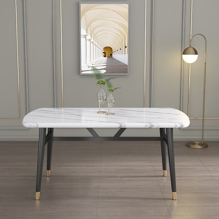 Modern Sintered Stone Dining Table Furniture with Rectangle Shape Dinette Set with 4 Legs Table Table Only Clearhalo 'Dining Room Sets' 'Dining Tables & Seating' 'dining_room_set' 'furn' 'furn_dining_room_set' 'Furniture' 'furniture_dining_room_set' 'Kitchen & Dining Furniture' 'kitchen&dining_furn' 'kitchen' 3385115