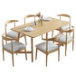 Minimalist Style Solid Wood Top Dining Table Set of Rectangle Shape Formal Kitchen Set Clearhalo 'Dining Room Sets' 'Dining Tables & Seating' 'dining_room_set' 'furn' 'furn_dining_room_set' 'Furniture' 'furniture_dining_room_set' 'Kitchen & Dining Furniture' 'kitchen&dining_furn' 'kitchen' 3385152
